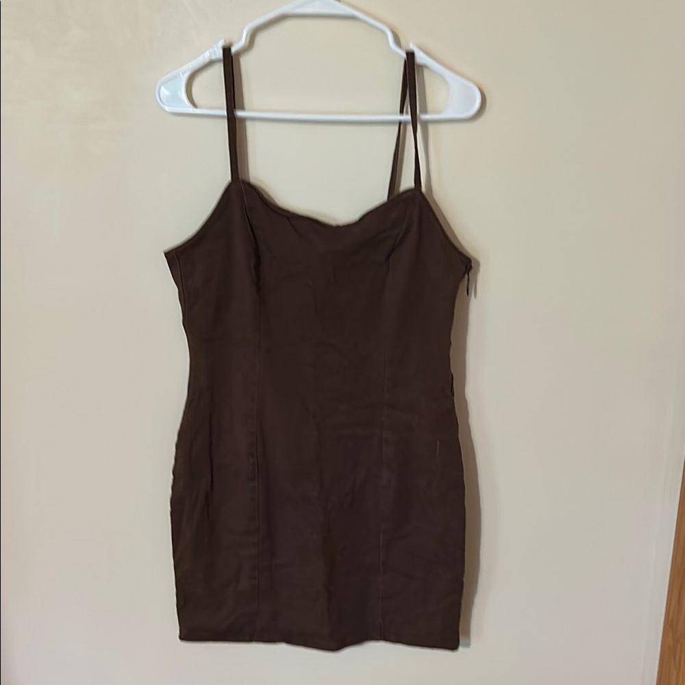 H&M Brown Denim stretch dress size medium